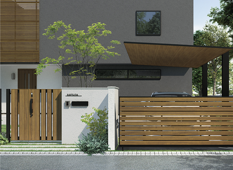 カーゲートを設けて敷地の侵入ハードルを高める